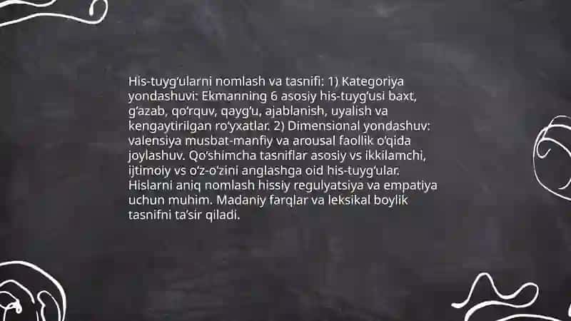 Emotsialarni anglash va ifodalash:hissiy moslashuv asoslari 4