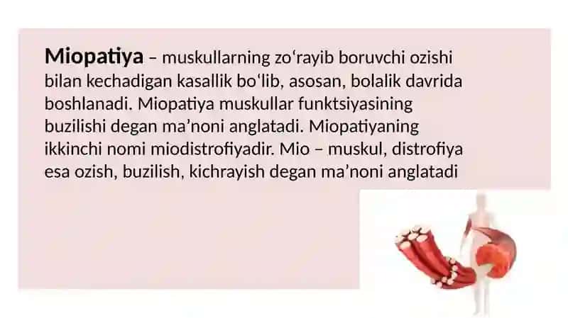 Miopatiyalar va mushaklar denervatsiyasi 4