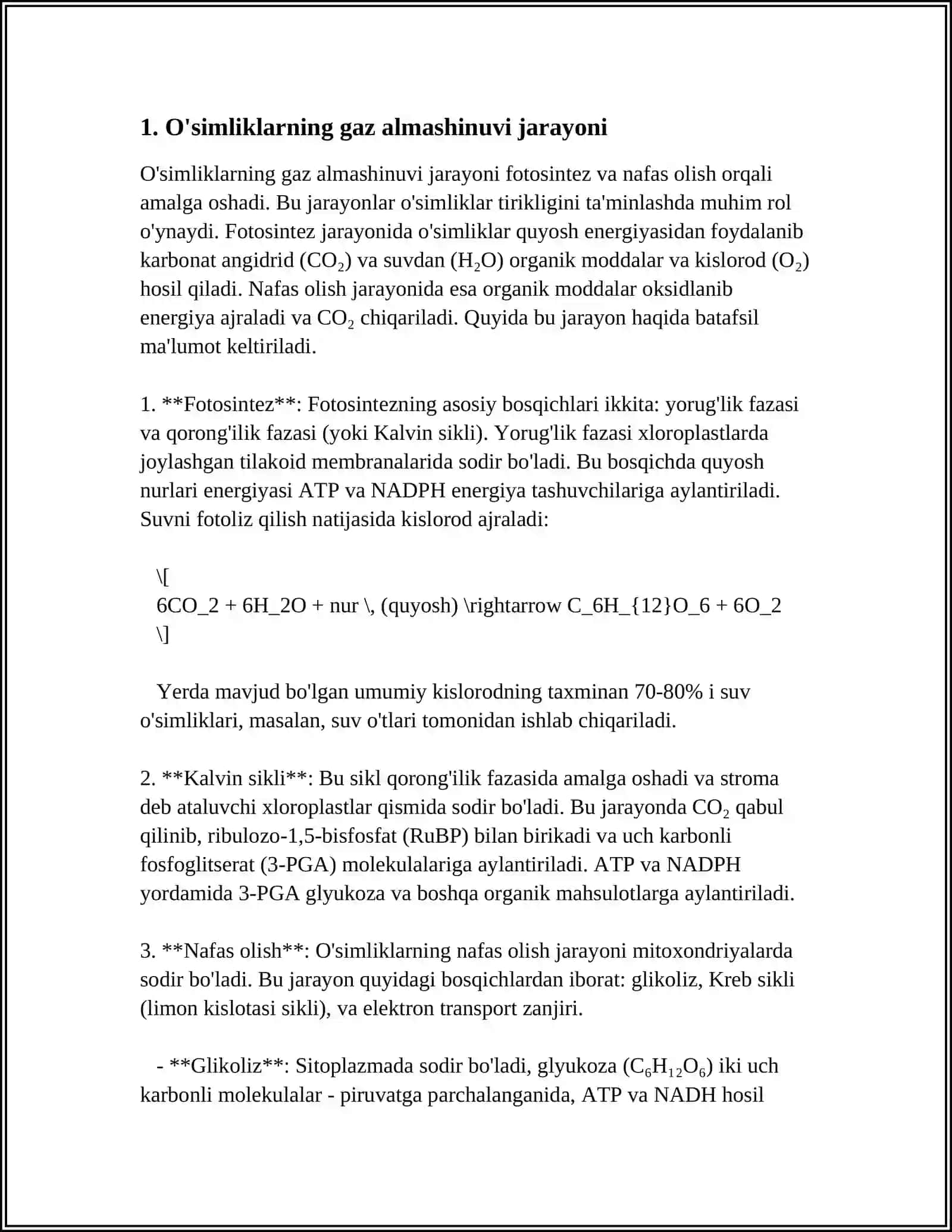 O'SIMLIKLARDA NAFAS OLISH EKOLOGIYASI 4