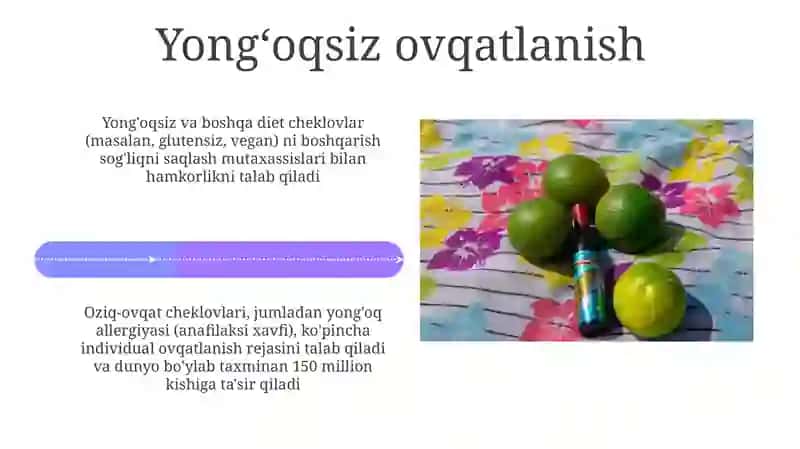 Oziq-ovqat cheklashlarini boshqarish 4