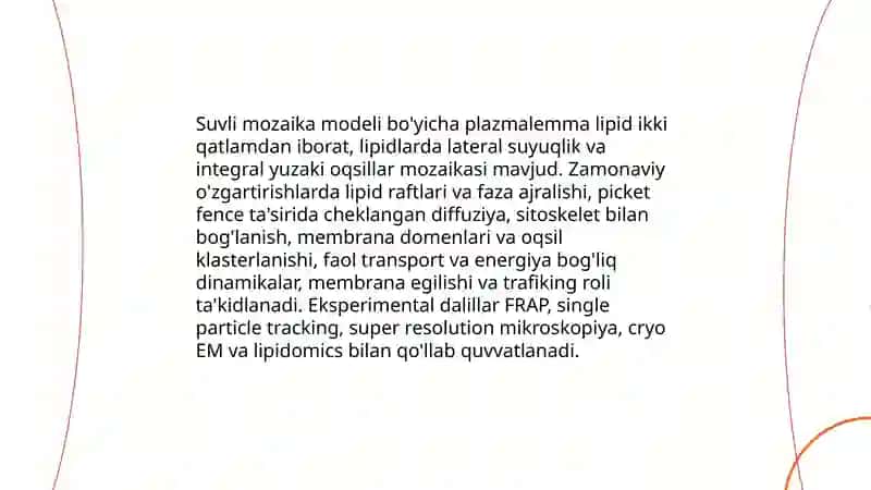Plazmalemma va biologik mebranalar tuzilishi 4