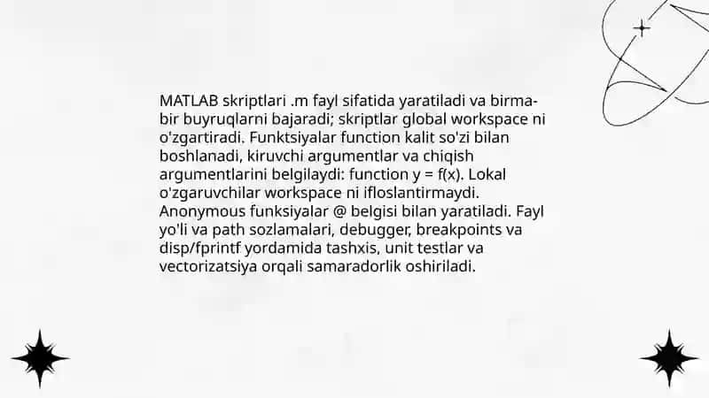 MatLab ilovasida dasturlashni qo'llash 4