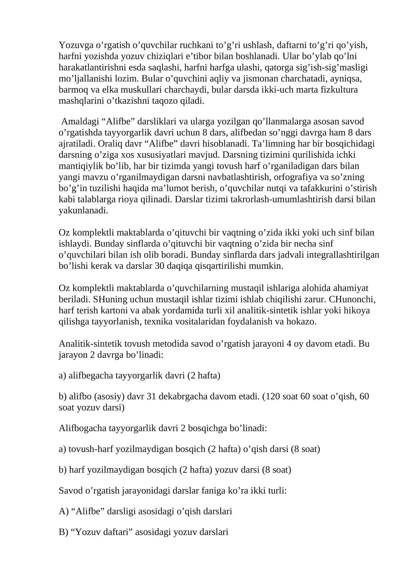 Savod o'rgatish 4