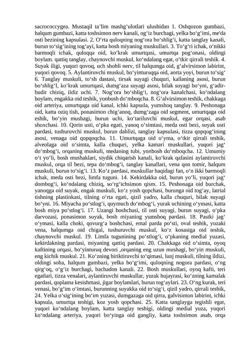 Tana, barg, tog‘ay, qism, vrach, teshik, sistola, qovurg‘alar, tirnoq, qon 4