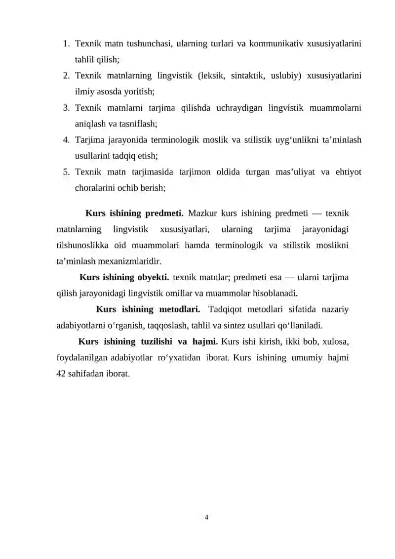 Texnik matnlar tarjima qilishning lingvistik jihatlari 4