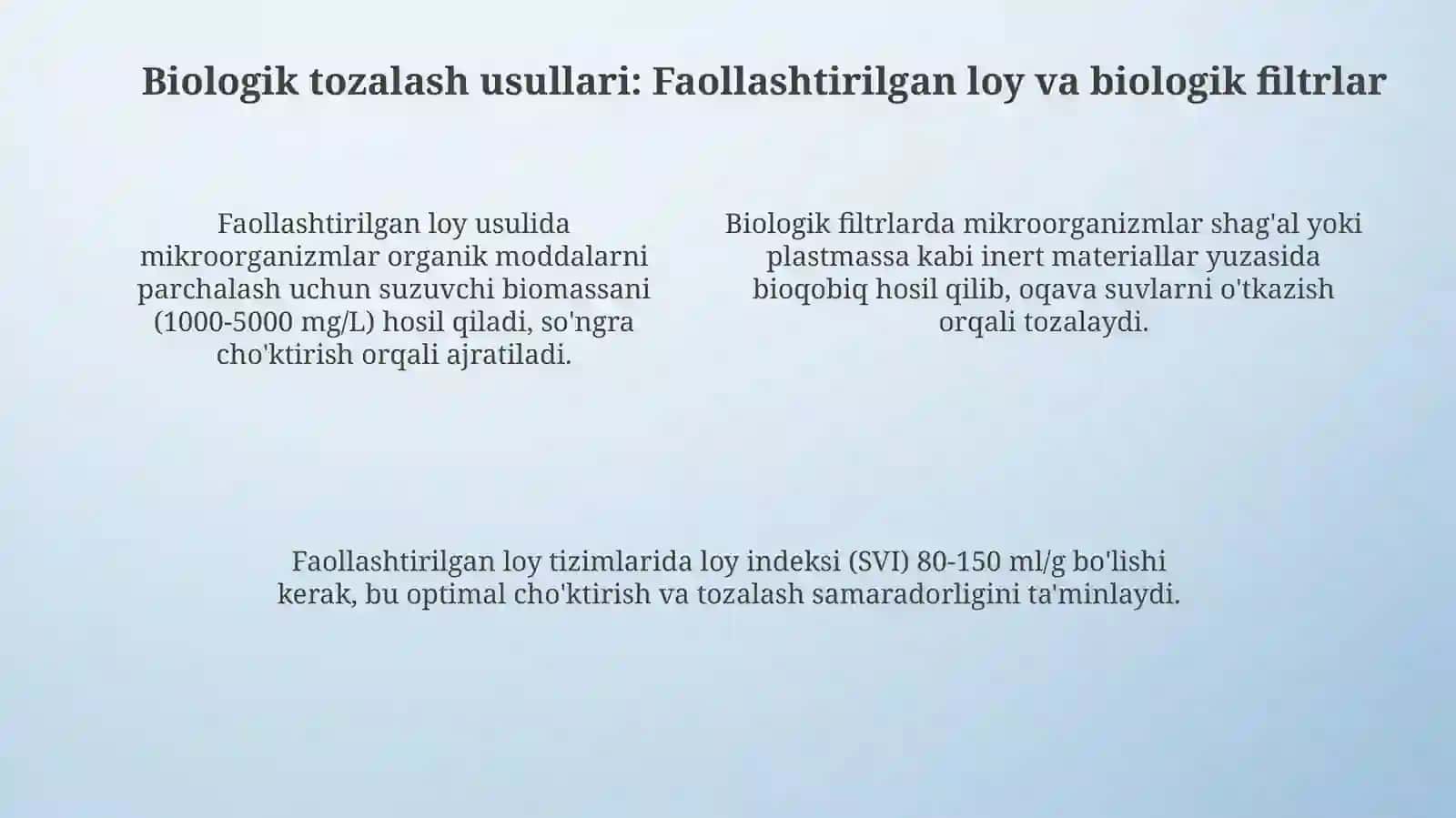 Chiqindi suvlarni mikroorganizmlar yordamida tozalash 4