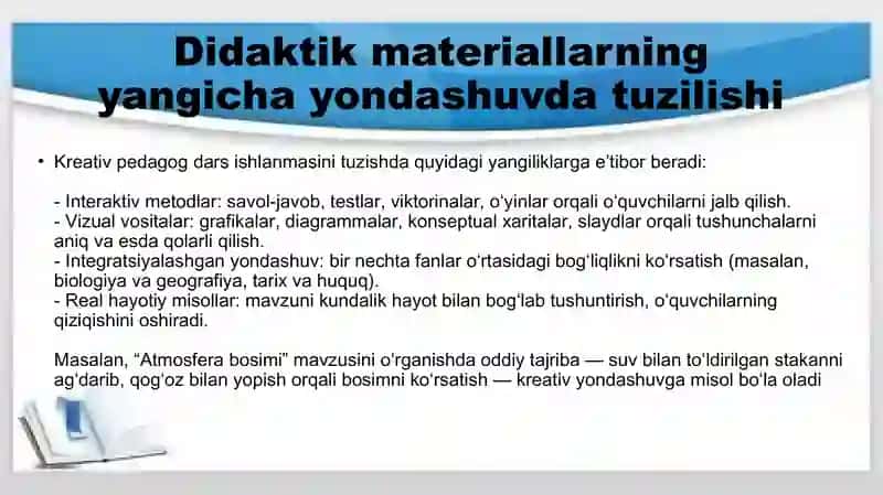 Taʼlimiy faoliyat ishlanmalar tuzishda pedagogning kreativligi 4