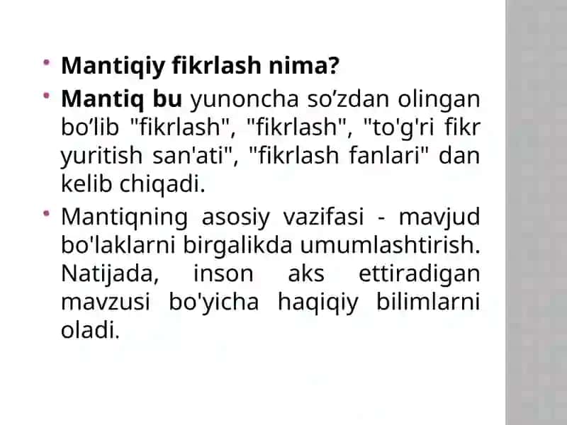 Fikrlash ko'nikmalarini rivojlantirish 4