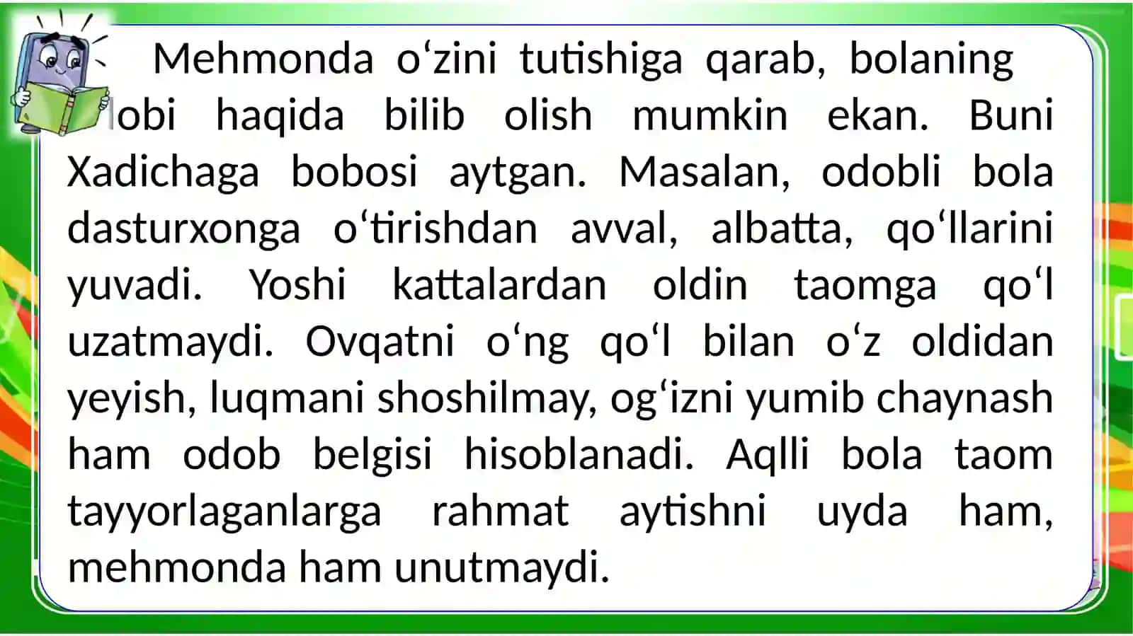 Mehmonbo‘lish odobi 4
