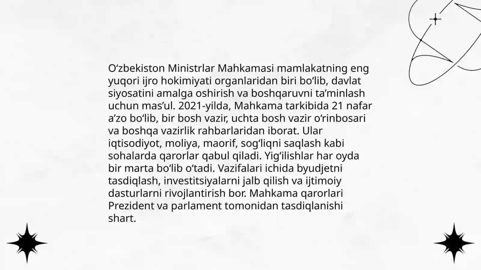 O‘zbekiston Respublikasida Ijro Etuvchi Hokimiyat 4