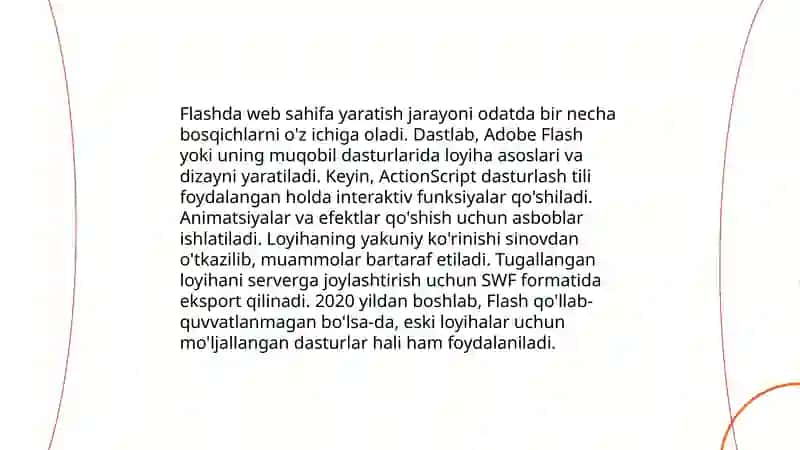 Macromedia Flash texnologiyasi yordamida web sahifasi yaratish va bezash 4