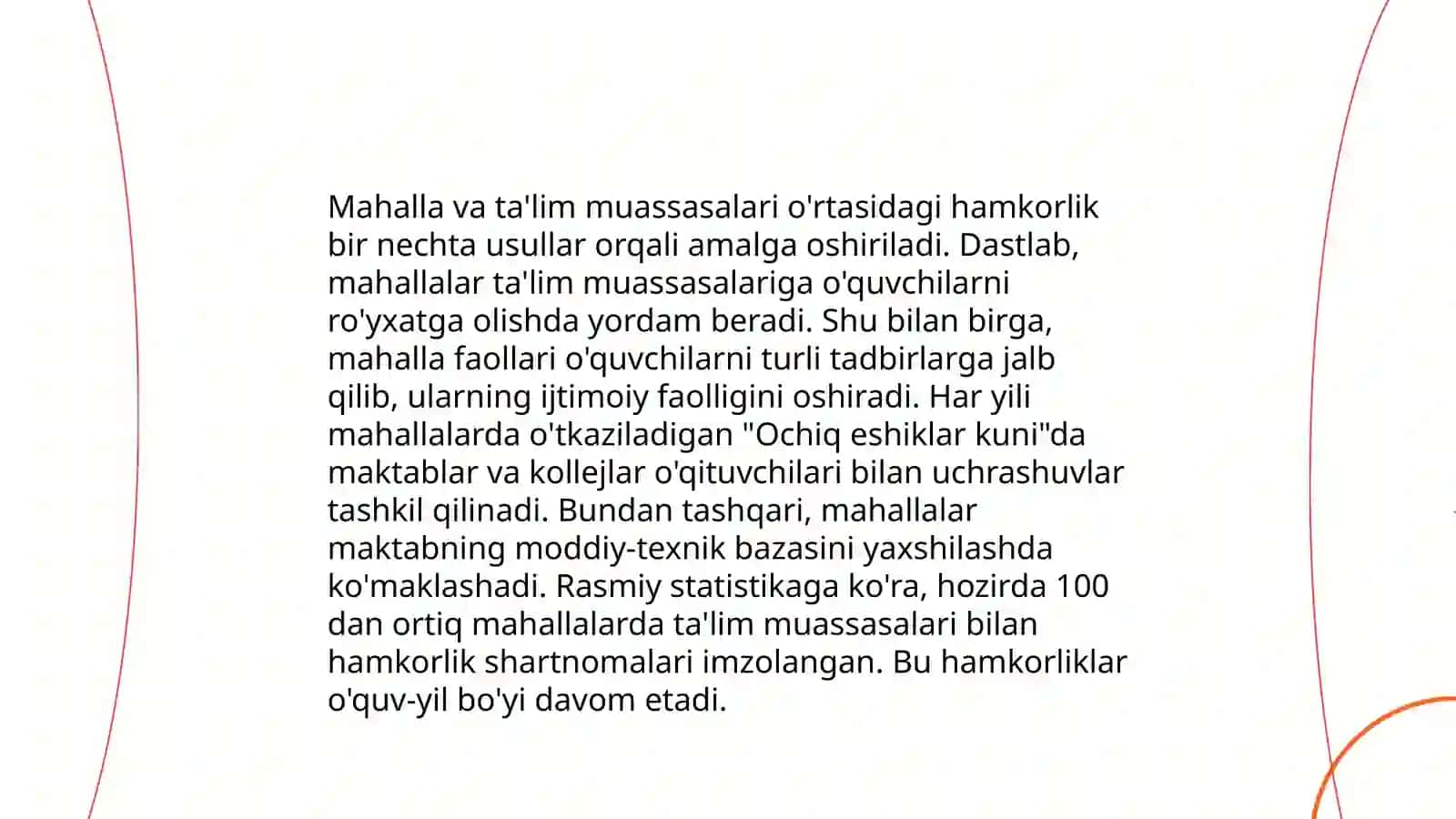 Tarbiya jarayonida oila,mahalla hamda ta'lim muassasalarining òzaro hamkorligi 4