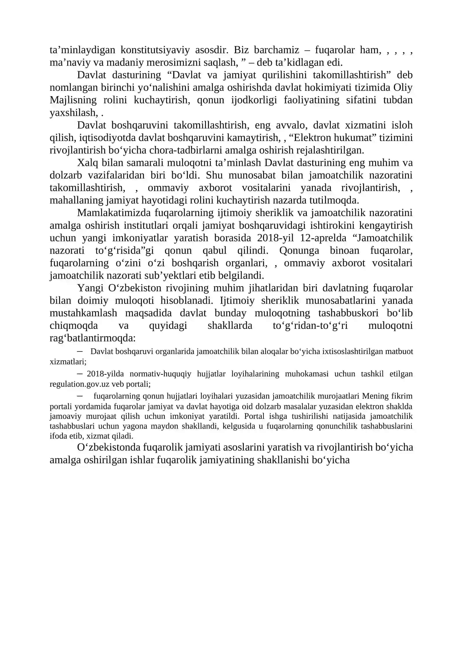 O‘ZBEKISTON RESPUBLIKASINI RIVOJLANTIRISHDA HARAKATLAR STRATEGIYASINING TUTGAN O‘RNI 4