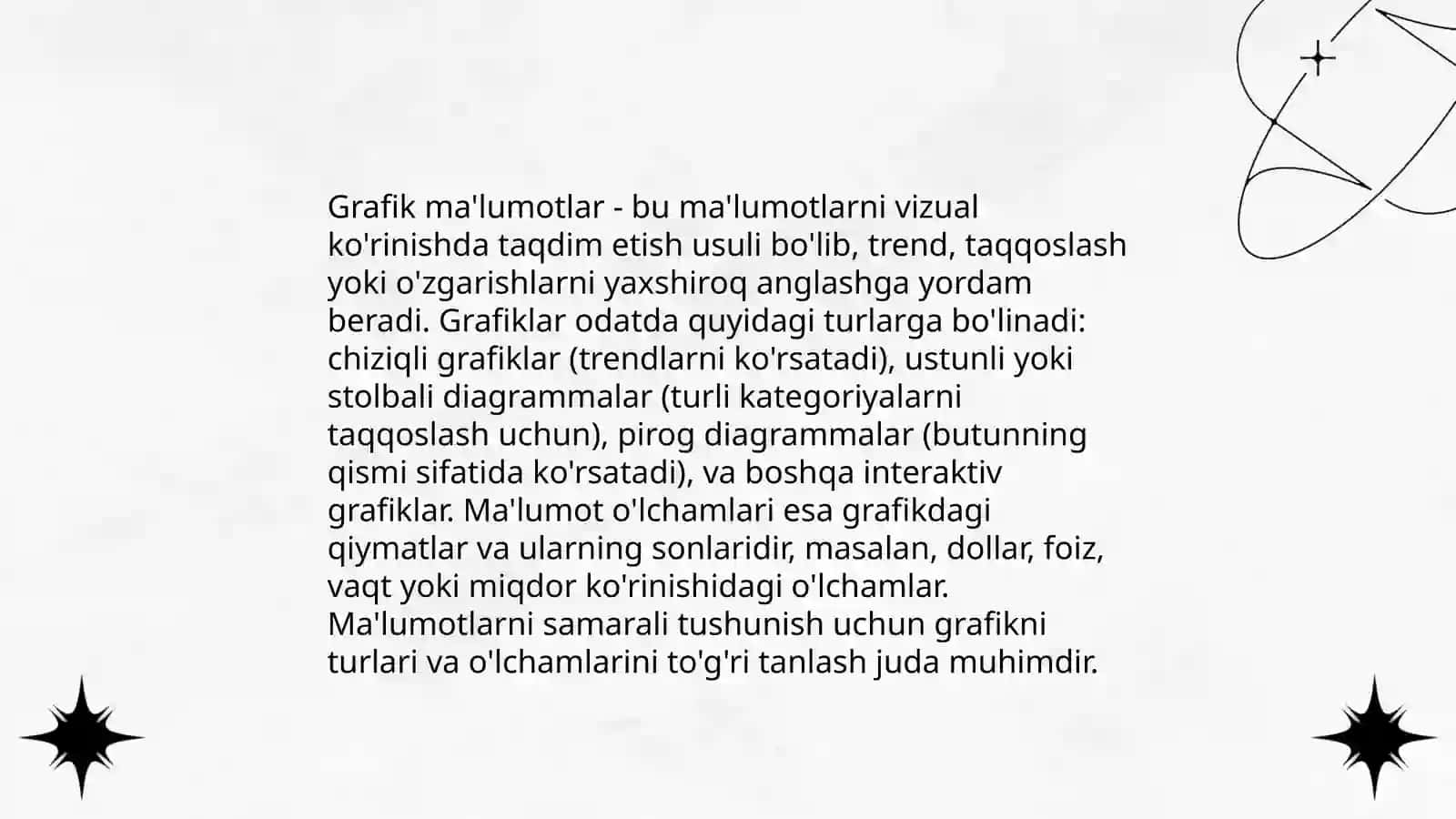 Tekstli, dawis ha'm grafik informaciyalar o'lshemleri 4