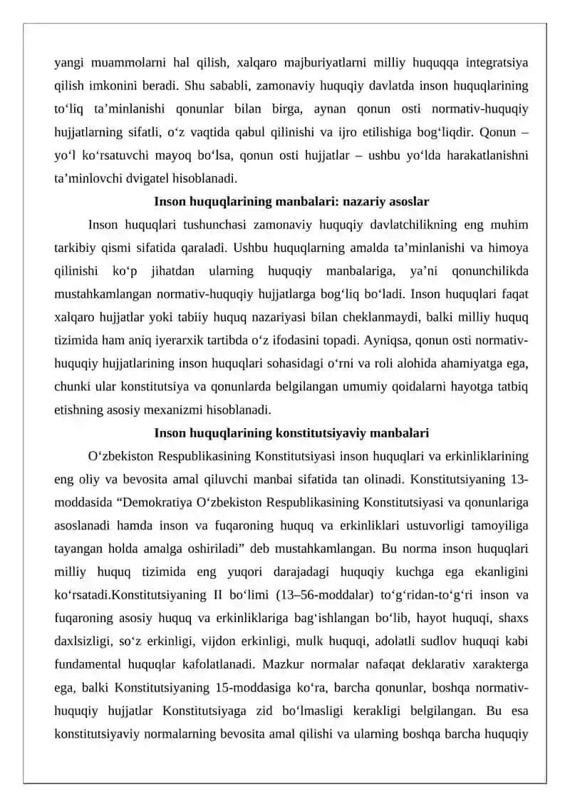 Inson huquqlarining manbalari: nazariy asoslar 4