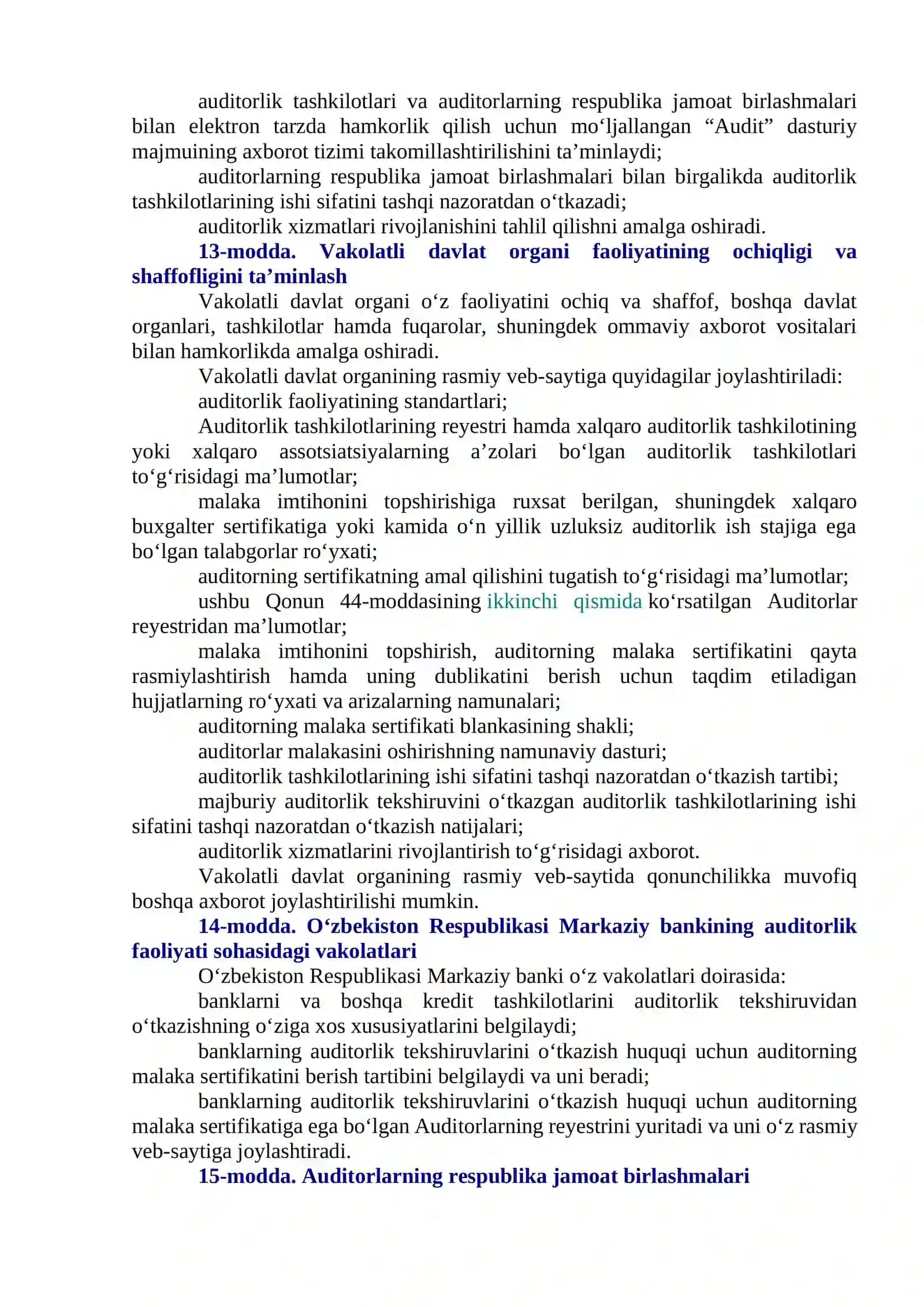 Auditorlik faoliyatining milliy standartlari 4