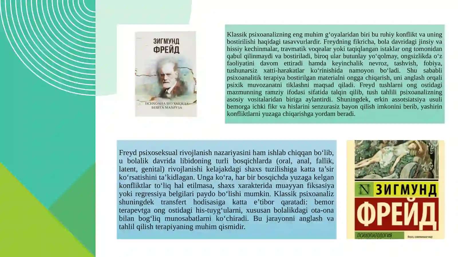 KLASSIK PSIXOANALIZ VA UNING MODIFIKATSIYALARI 4