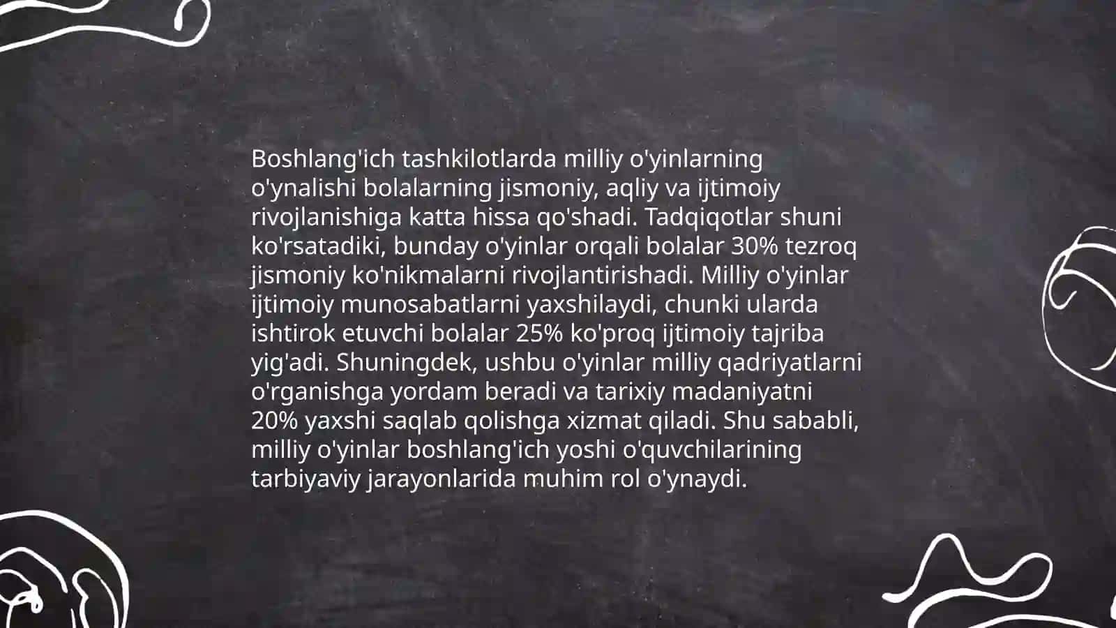 Milliy harakatli o'yinlarni boshlangʻich Tashkilotlarda tashkilash va o'tkazish 4