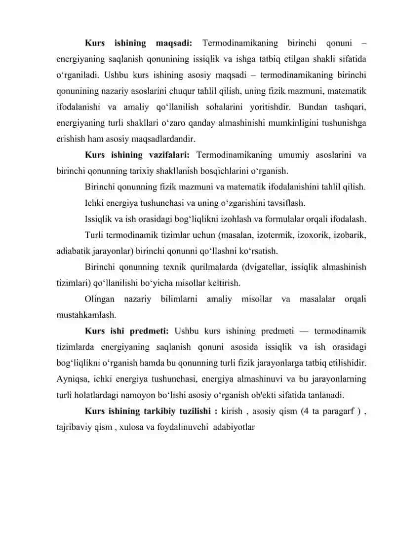 Termodinamikaning 1-qonuni 4