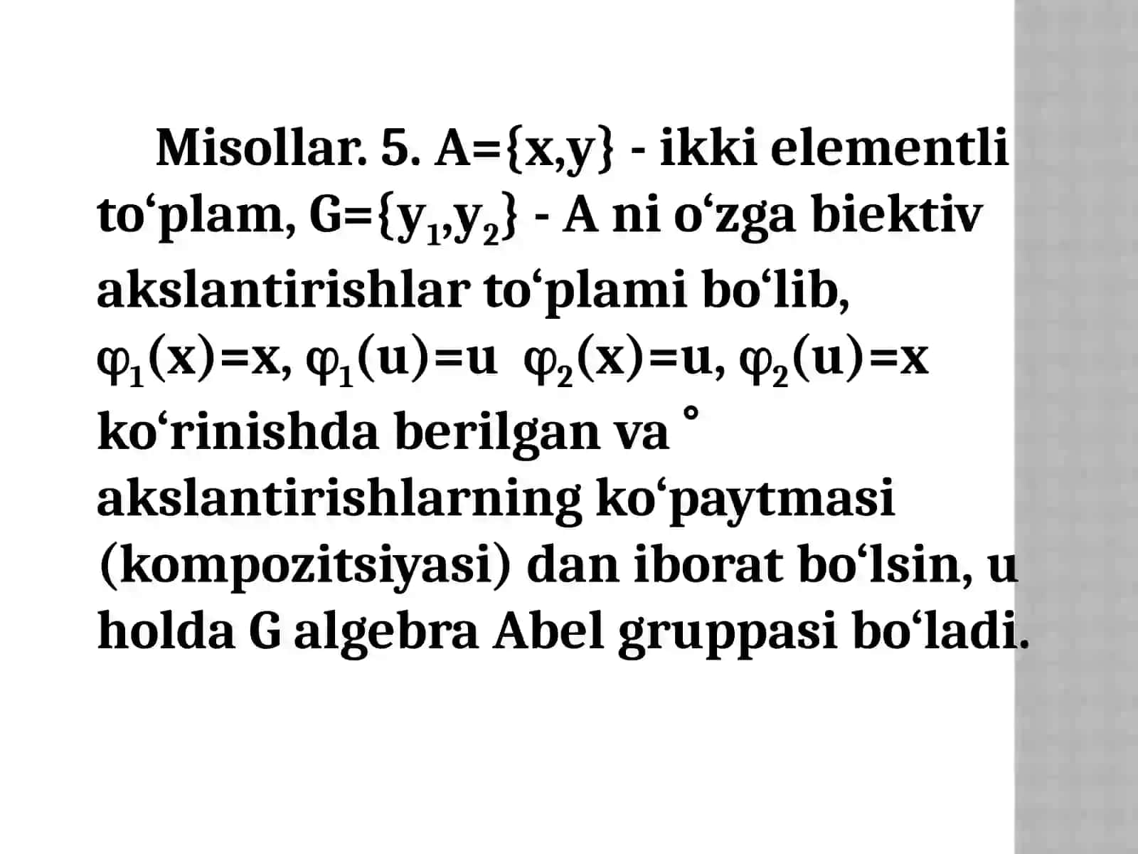 Matematikadan gruppa tushunchasi 4