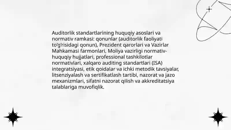 Auditorlik standartlari tarkibi 4