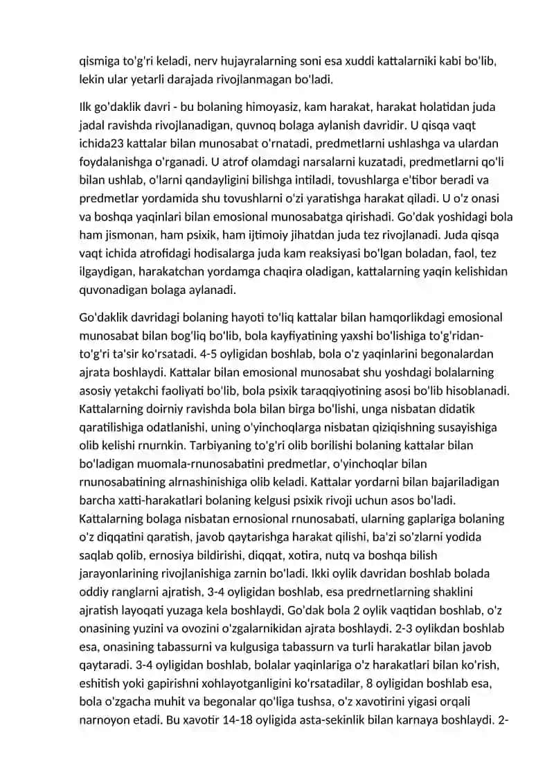 Chaqaloqlik va go‘daklik davri rivojlanishining psixologik xususiyatlari 4