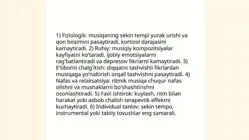 Musiqaning inson ruhiyatiga ta'siri 4