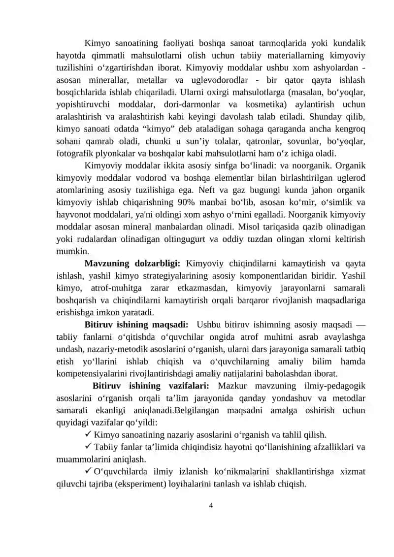 “Kimyo sanoati chiqindilarini qayta ishlash” 4