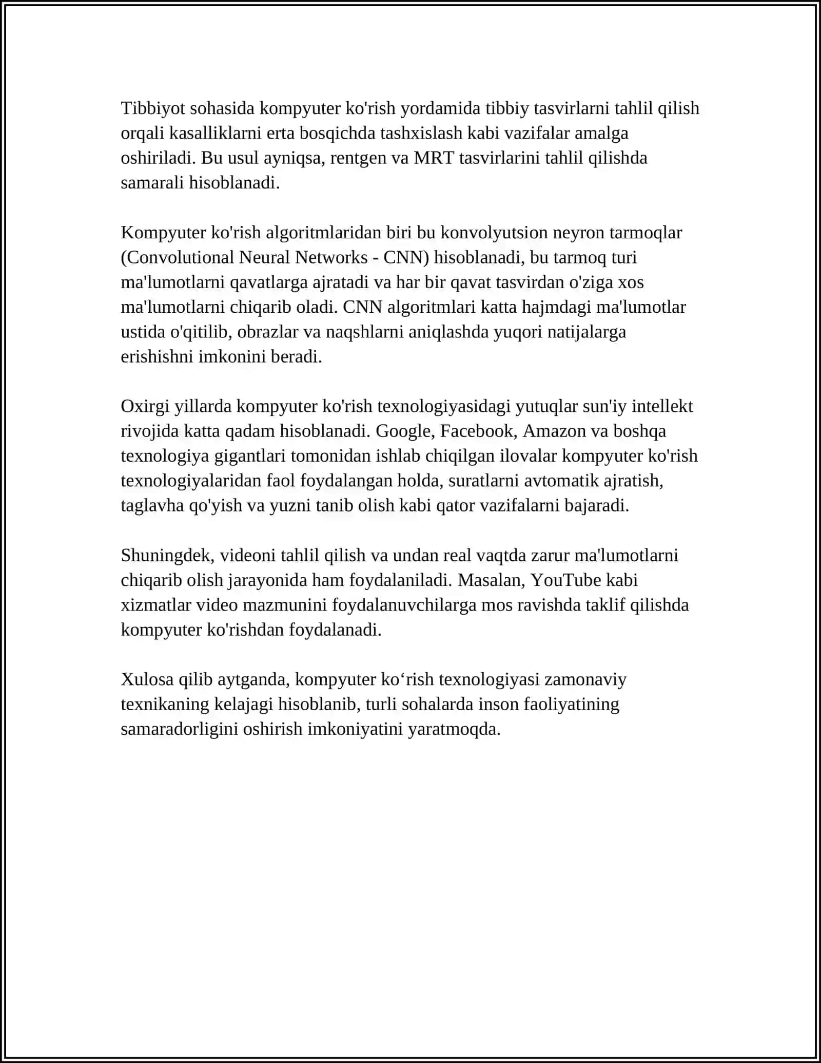 VIDEODA OB'EKTLARNI ANIQLASH ALGORITMLARINI O'RGANISH 4