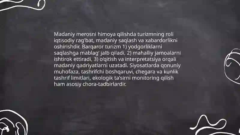 Turizm orqali madaniyatlar almashinuvi: nazariya va taʼriflar 4