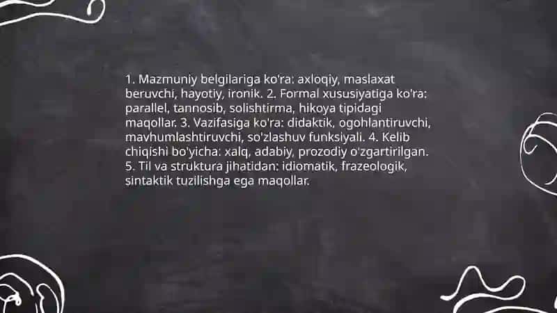 Maqollar va ularning oʻrganilishi 4