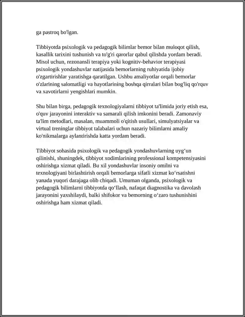 TIBBIYOTDA PSIXOLOGIK VA PEDAGOGIK BILIMLARNING OʻRNI VA AHAMIYATI 4