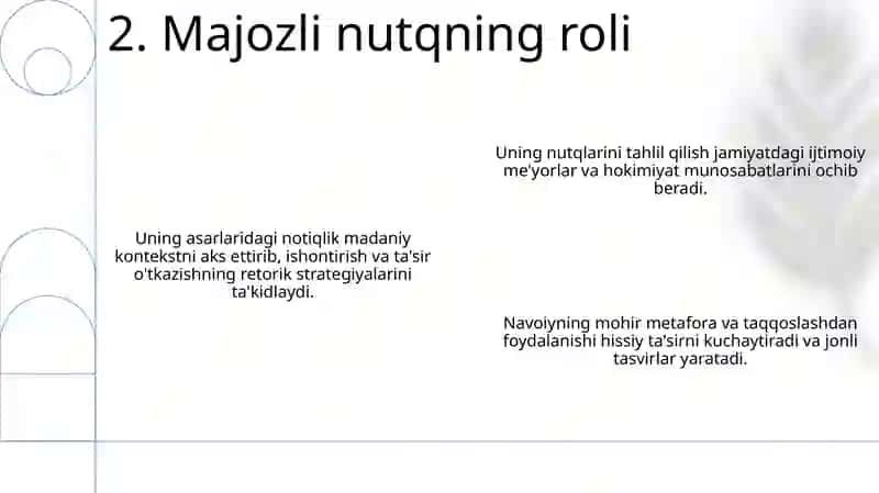 Alisher Navoiy ijodida nutq madaniyati notiqlik sanati masalalari talqini 4