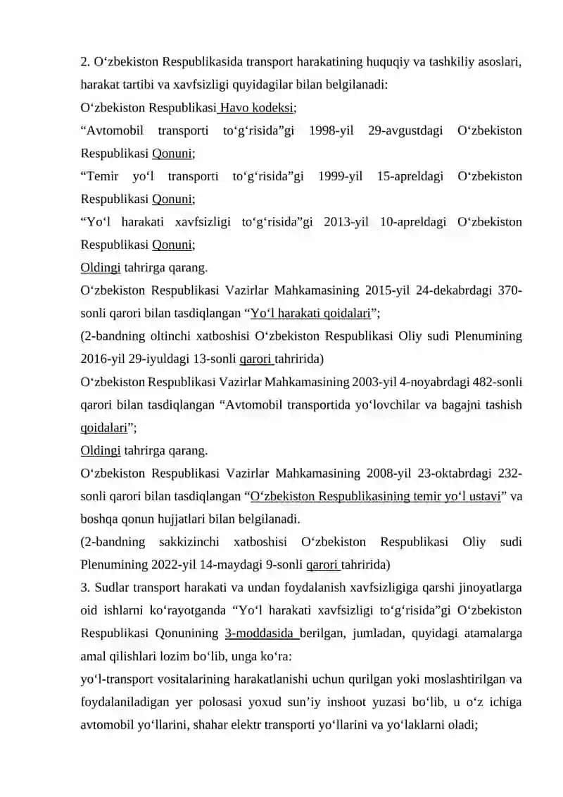 UMUMAN TRANSPORT SOHASI BILAN BOG‘LIQ HUQUQBUZARLIKLAR UCHUN MA’MURIY JAVOBGARLIK 4