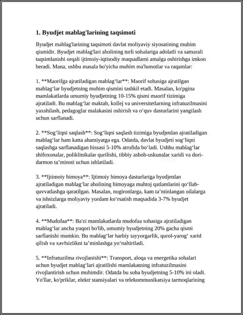 TA’LIM TIZIMI MUASSASALARINING BYUDJETDAN MABLAGʻLARINI SHAKLLANISH YOʻLLARI MANBALARI MOLIYAVIY MENEJMENT 4