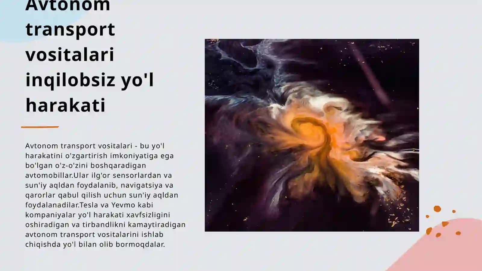 Yo'l harakatida innovatsiyalarga kirish 4