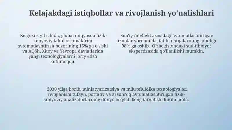 Tergov Amaliyotida Qo‘llaniladigan Fizik-Kimyoviy Tadqiqot Usullarini Avtomatlashtirish 4