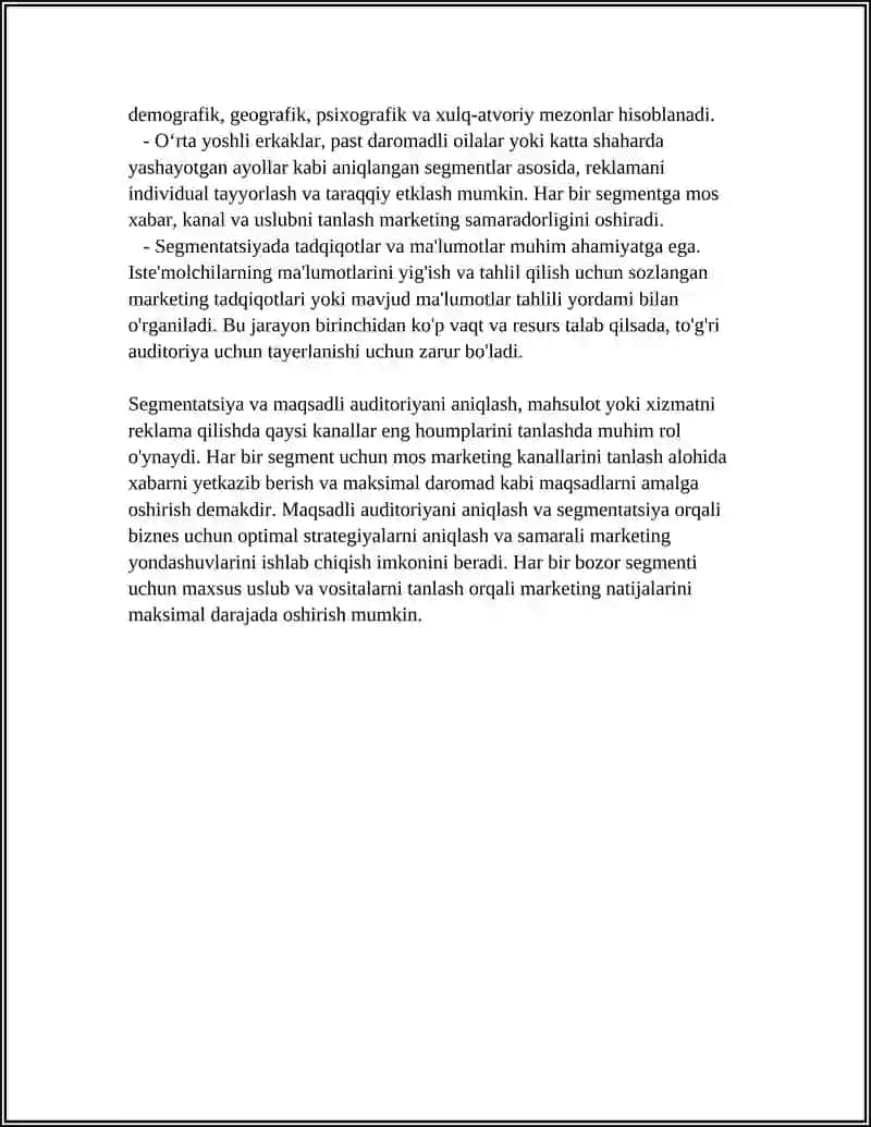 MAQSADLI BOZORGA ERISHISH UCHUN ENG YAXSHI MARKETING KANALLARINI TANLASH 4
