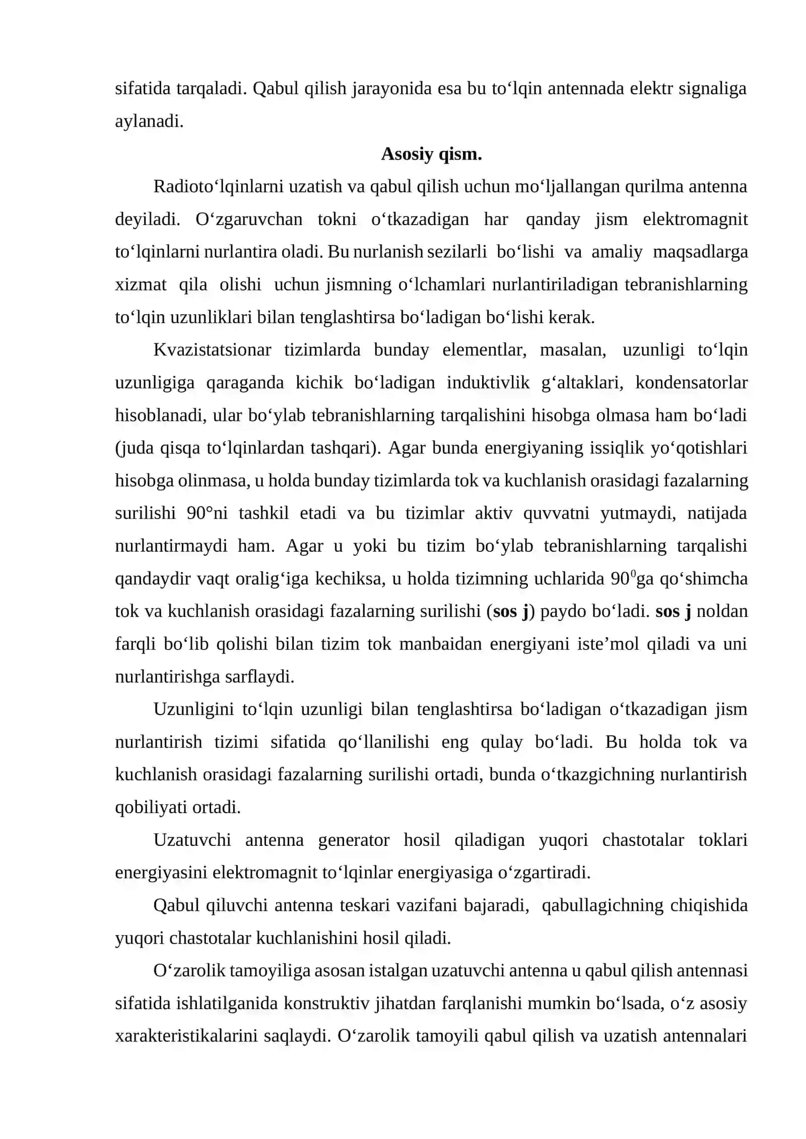 Yoʻnaltirilgan va yoʻnaltirilmagan antennalarning konstruksiyasi va xususiyatlari. 4