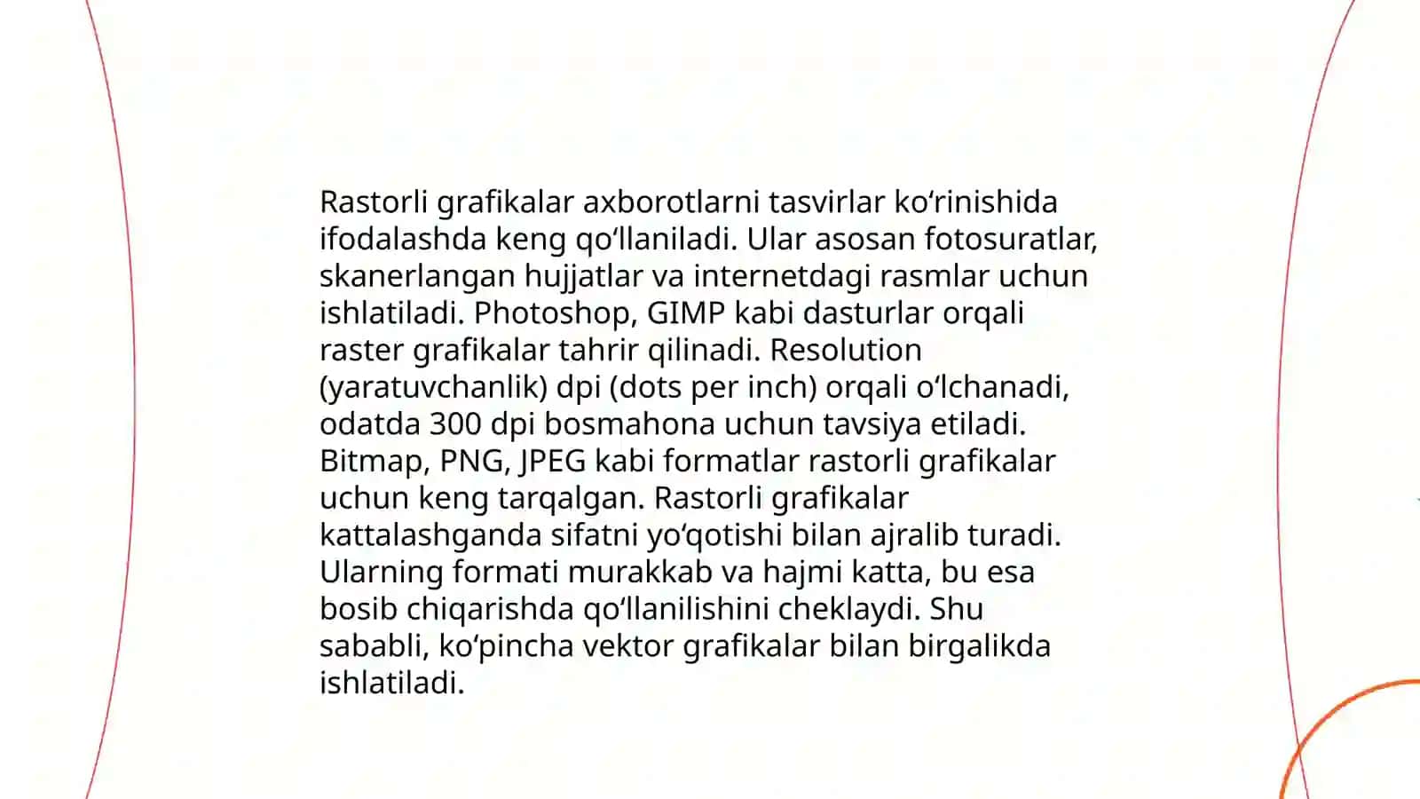 Kompyuter grafikasi turlari:Vektorli,rastorli, fraktal CD- grafika 4