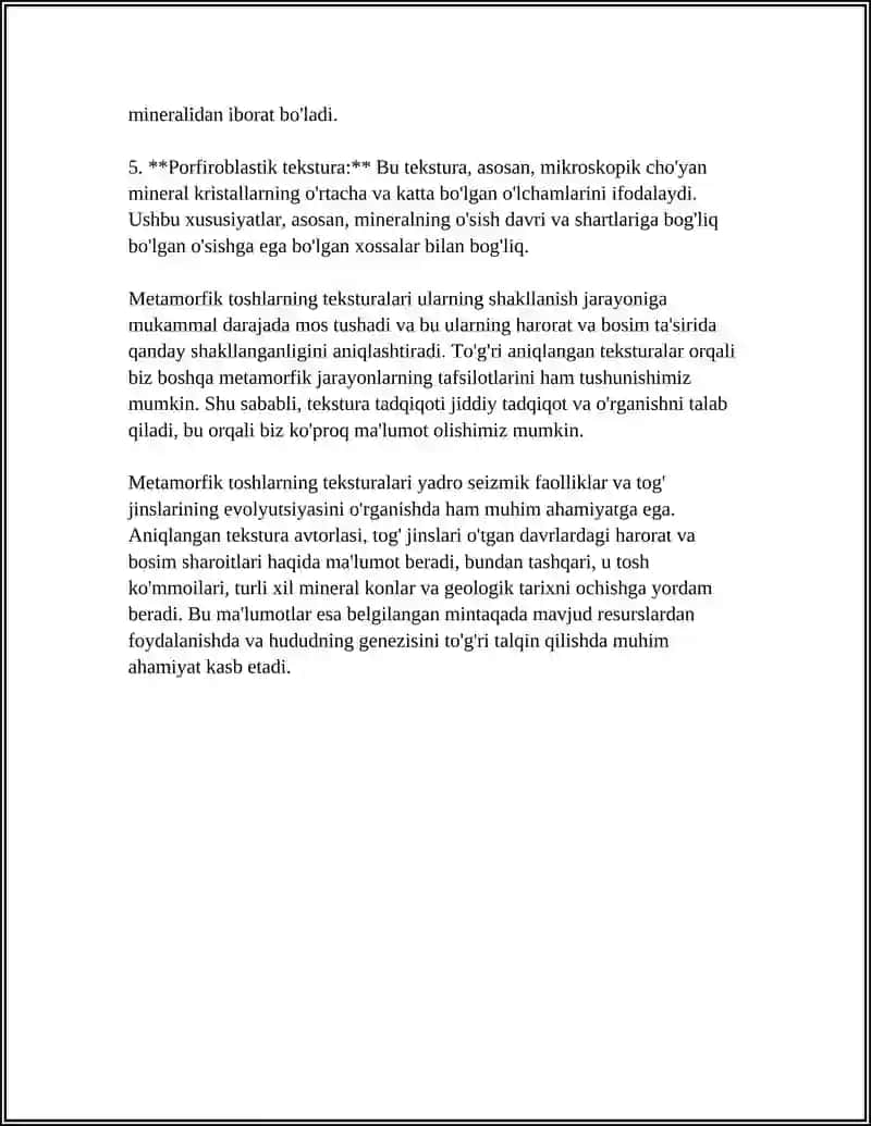 METOMORFIK TOGʻ JINSLARI TEKSTURALARI VA STRUKTURALARI 4