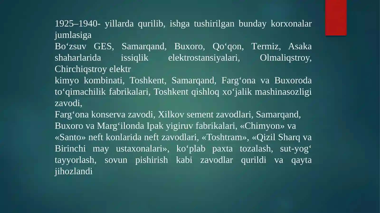 O‘zbekiston 1925-1941 yillarda. Majburiy jamoalashtirish fojialari. O‘zbekiston SSSRdagi ijtimoiy o‘zgarishlar 4