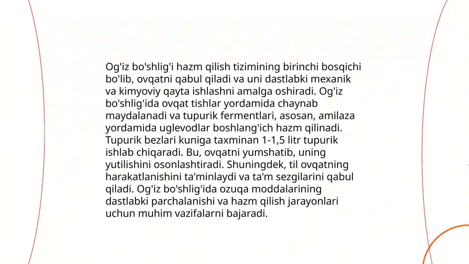 Ovqat hazm qilish sistemasi fiziologiyasi haqida qiziqarli malumotlar 4