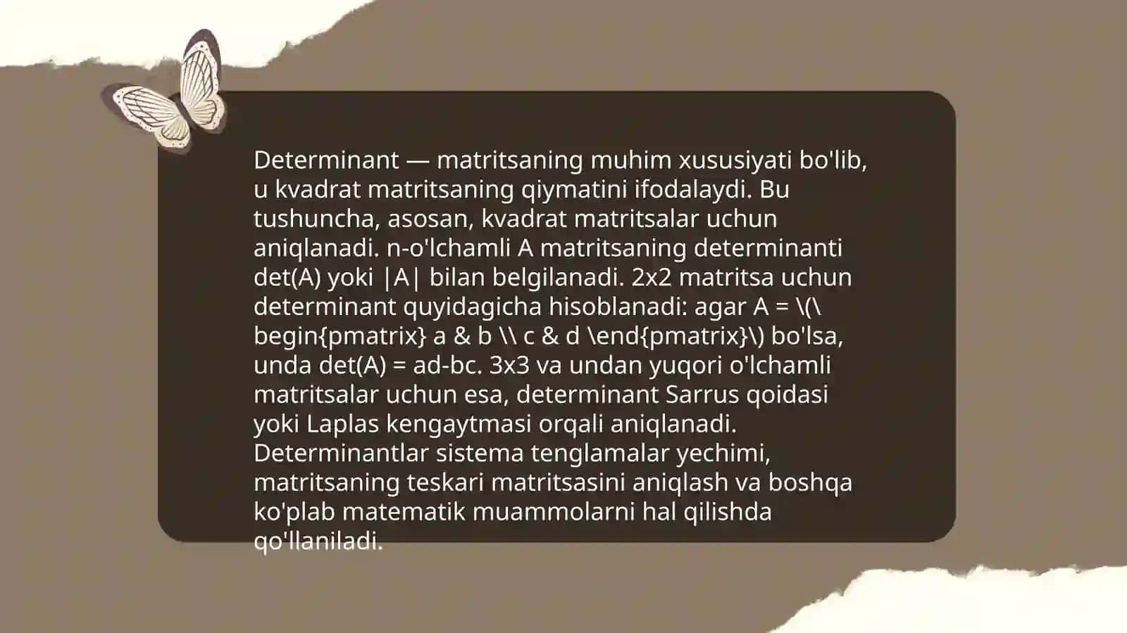 Determinantlar 4