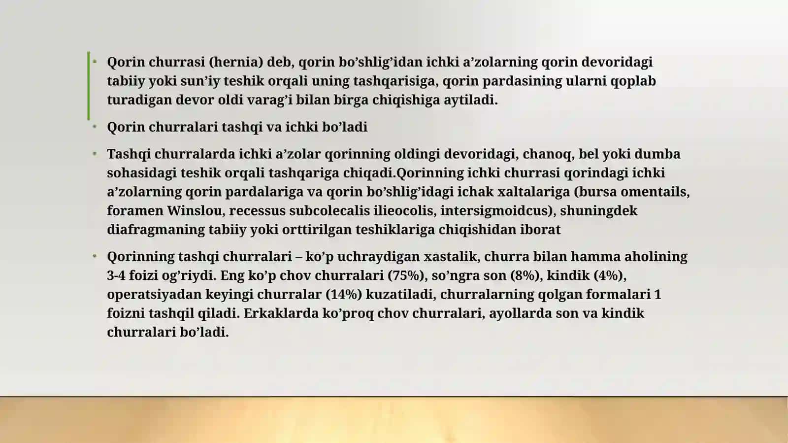 Churralar klassifikatsiyasi 4