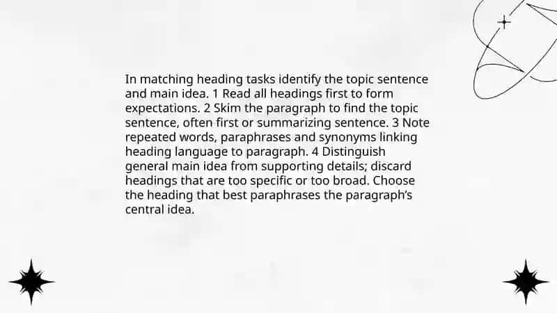 Matching heading tasks 4