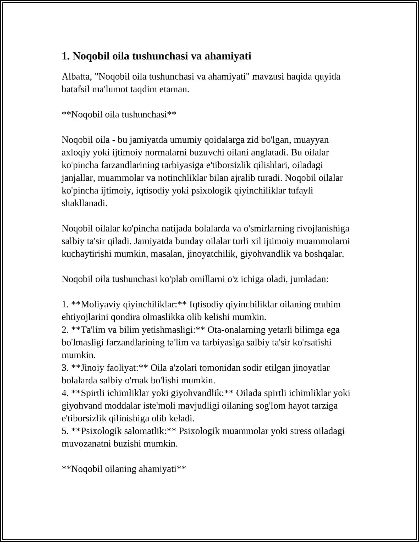 NOQOBIL OILA VA DEVYANTLIK OILA VA GENDER SOTSIOLOGIYASI 4