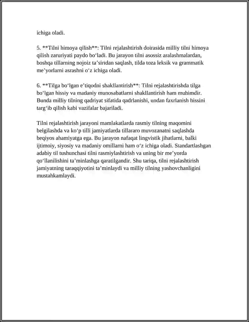 TILNI PLANLASHTIRISH. STANDARTLASHGAN ADABIY TIL TUSHUNCHASI 4