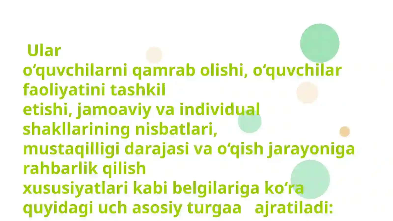 Ta'limni tashkil etish shakllari 4