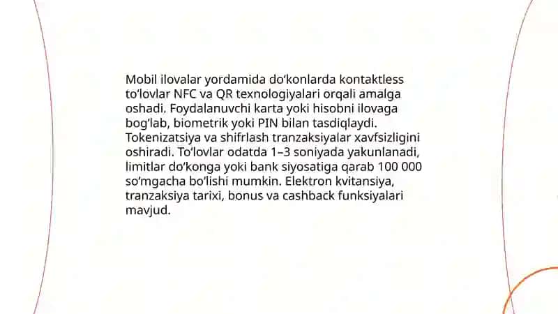 Elektron pullar bulardan foydalanish imkoniyatlari SMMT 75 Yangibayeva Maftuna 4